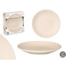 PIATTO PIANO 27 CM INCISO BEIGE 