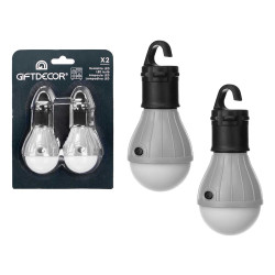 SET 2 LAMPADINE ARMADIO GRIGIO 
