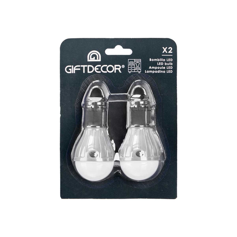SET 2 BULBS GREY WARDROBE