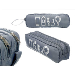 SAC GRIS  DOUBLE FERMETURE GRIS