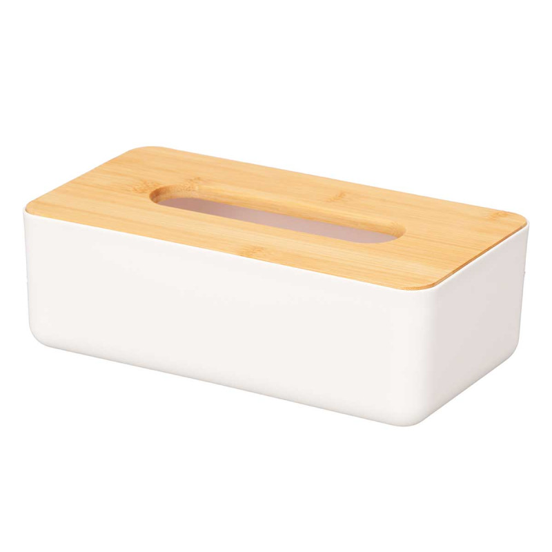 PORTA TOVAGLIOLI BIANCO TAPPO BAMBU 26CM