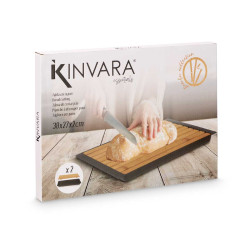 BREAD CUTTING BOARD BLACK 38X27CM