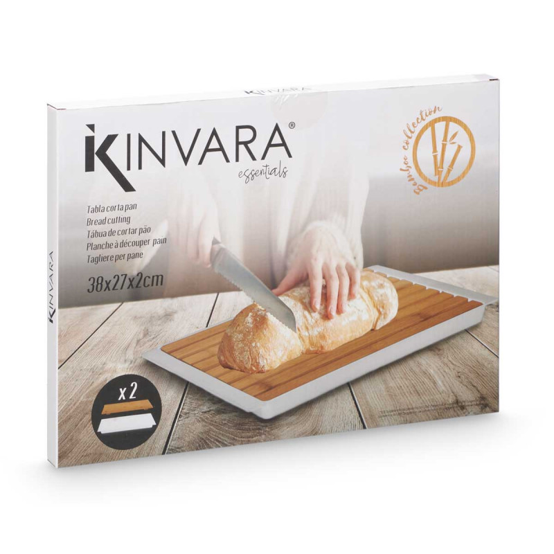 BREAD CUTTING BOARD WHITE 38X27CM