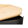 BAMBOO LID BLACK BREAD BIN 4,5L
