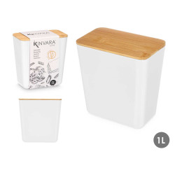 BARATTOLO RETTANGOLARE BASSO BIANCO 1L