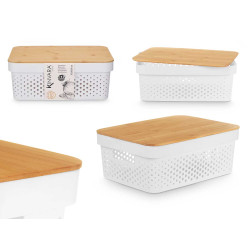 SCATOLA MULTIUSO FORATA TAPPO BAMBU MED BIAN 14CM