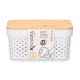 SCATOLA MULTIUSO FORATA TAPPO BAMBU PIC BIANC 12CM