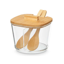 SUCRIIER DOUBLE COUVERCLE  BAMBOU