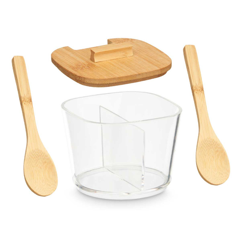 ZUCCHERIERA DOPPIA TAPPO BAMBU 