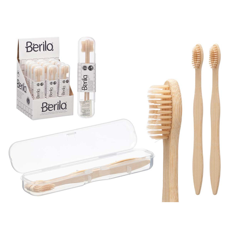 SET OF 2 BAMBOO BRUSHES COVER