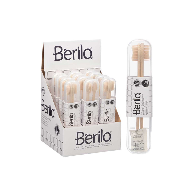 SET OF 2 BAMBOO BRUSHES COVER