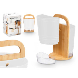 DOUBLE HANDLE UTENSIL HOLDER WHITE