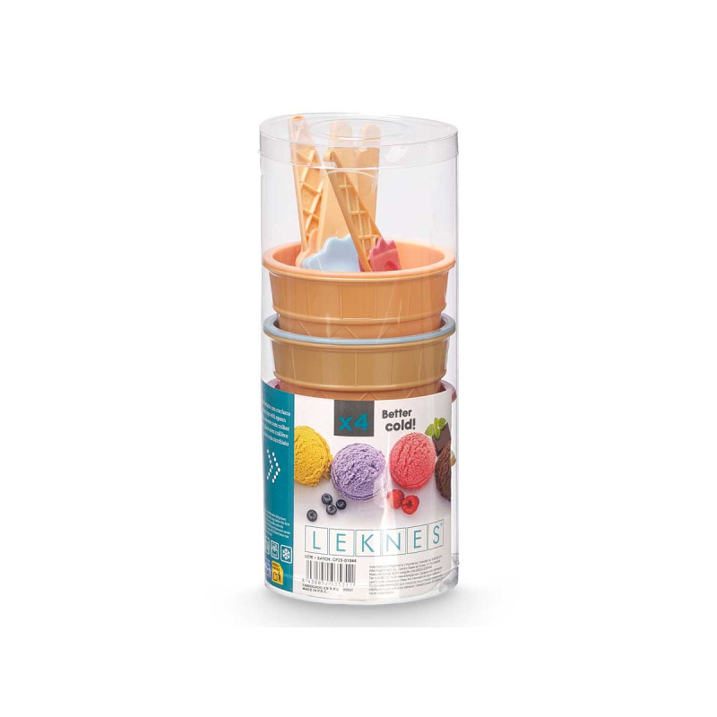 SET 4 COPPA GELATO CUCCHIAI 