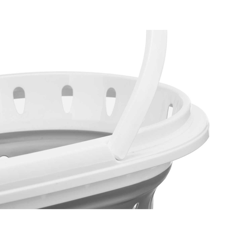 OVAL BASKET WITH FOLDING HANDLES