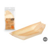 SET 12 WOODEN OVAL TRAYS MEDIUM