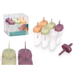 MOLDE GELADO 6 UNIDADES SORT 3 CORES