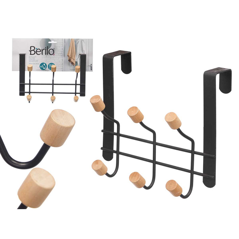 CINTRE  6 BOUTONS  PORTE NOIR