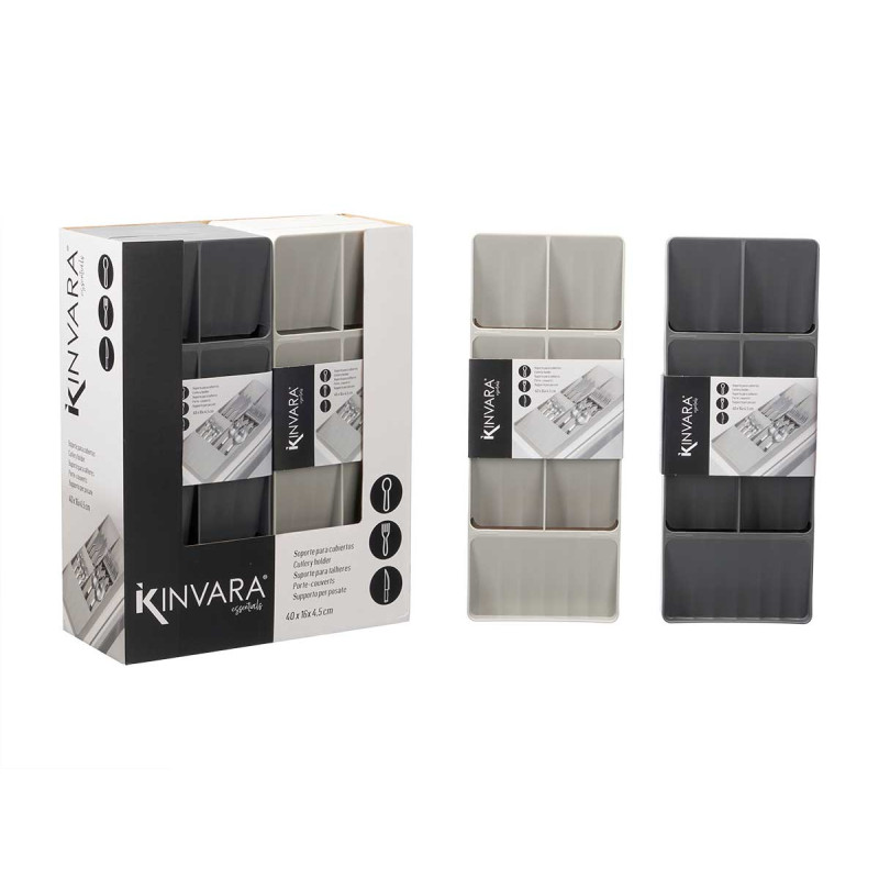 SUPPORTO FORCHETTE CUCCHIAI ASS 2 GRIGIO 