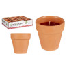 CLAY CANDLE WITH FLOWERPOT SHAPE