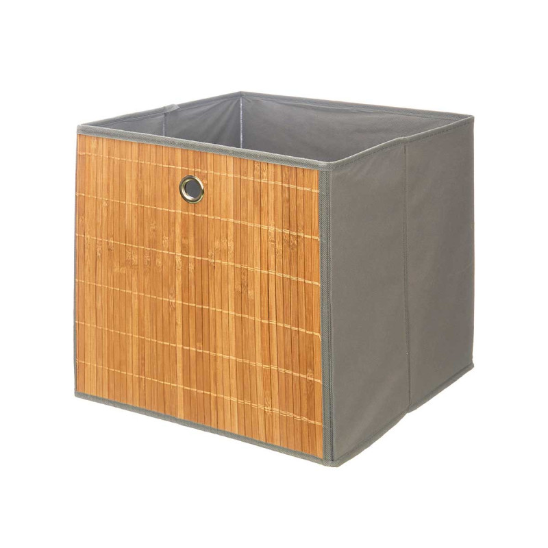 CAJA PLEGABLE ORGANIZADORA BAMBU GRIS