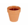 CLAY CANDLE WITH FLOWERPOT SHAPE