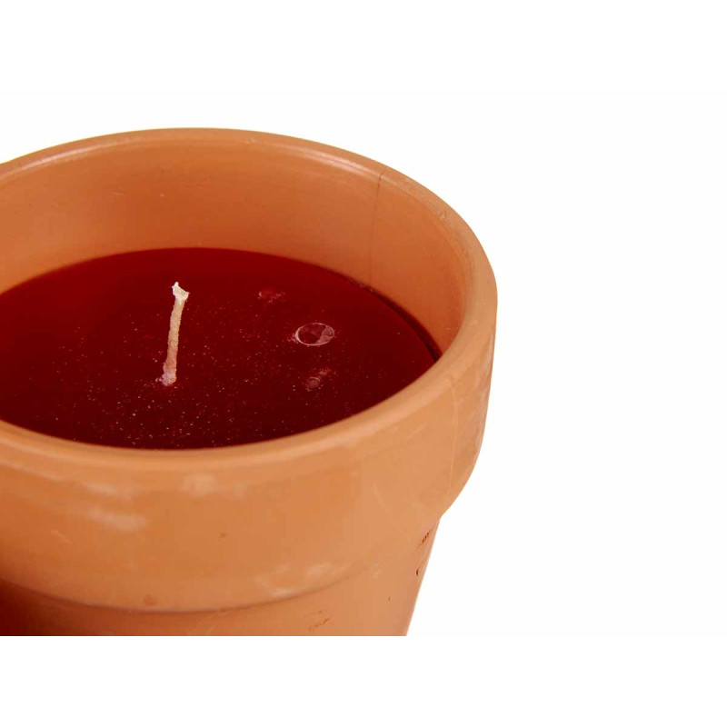 VELA VASO BARRO GERANIO