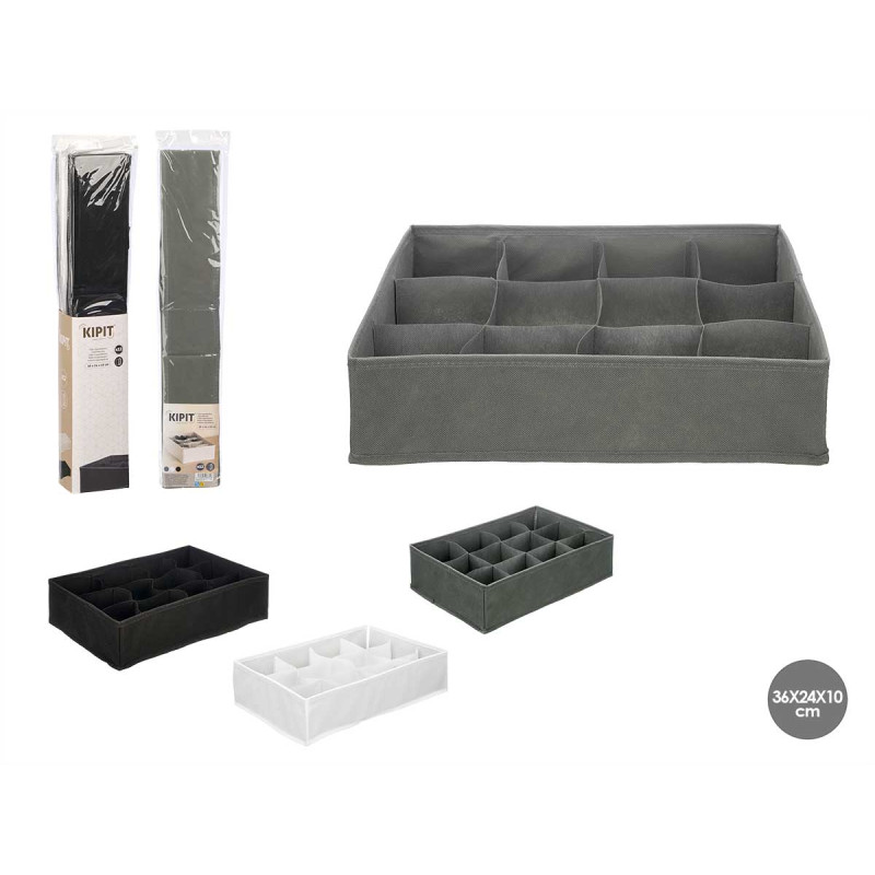 FOLDING ORGANISER BOX 36X24X10CM ASSORTED 3