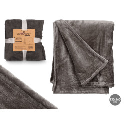 COUVERTURE EN SOIE GRIS FONCÉ 130X160CM