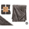COUVERTURE EN SOIE GRIS FONCÉ 130X160CM