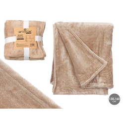 COUVERTURE EN SOIE BEIGE 130X160CM