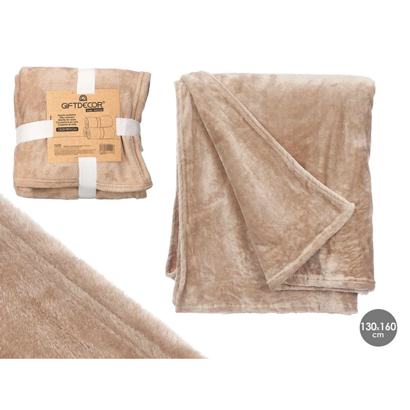 PLAID BEIGE 130X160CM