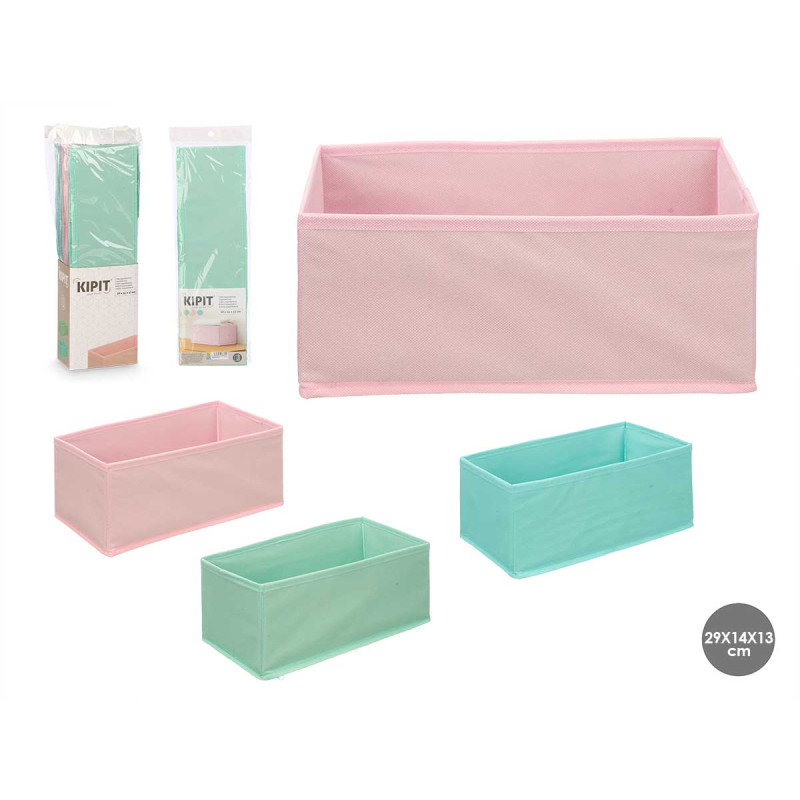 CAJA PLEGABLE ORGANIZADORA 29X14X13CM SURT 3 VIV
