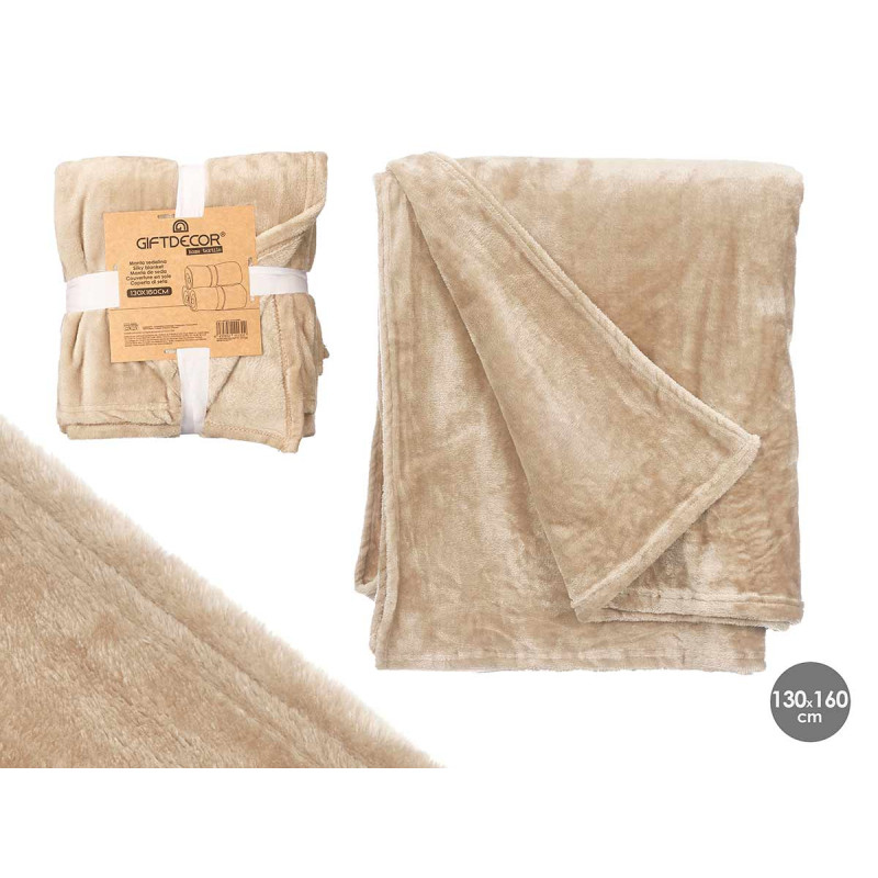 SILKY BLANKET BROWN 130X160XM