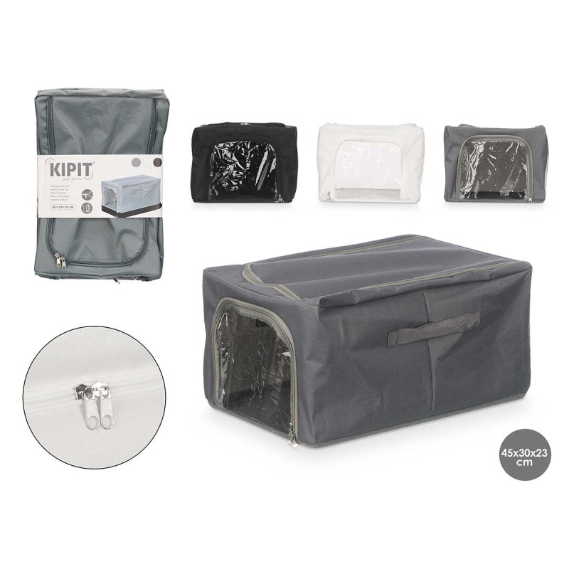 ZIP ORGANISER BOX ASSORTED 3 45X30X23CM