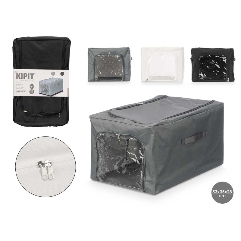 ZIP ORGANISER BOX ASSORTED 3 53X35X28CM