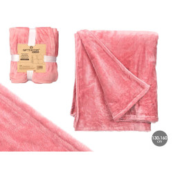 COUVERTURE EN SOIE ROSE 130X160CM