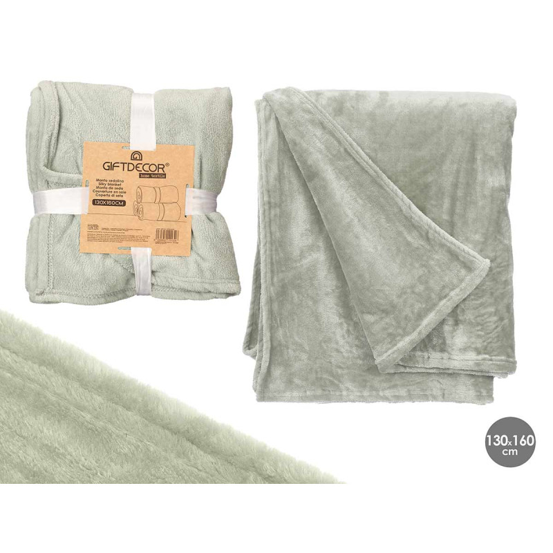 SILKY BLANKET GREEN 130X160XM