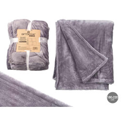 COUVERTURE EN SOIE GRIS CLAIR 180X220CM
