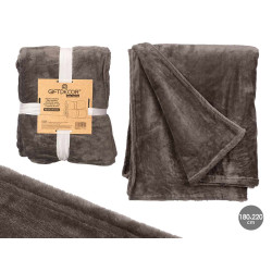 COUVERTURE EN SOIE GRIS FONCÉ 180X220CM