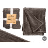 COUVERTURE EN SOIE GRIS FONCÉ 180X220CM