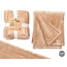 COUVERTURE EN SOIE BEIGE 180X220CM