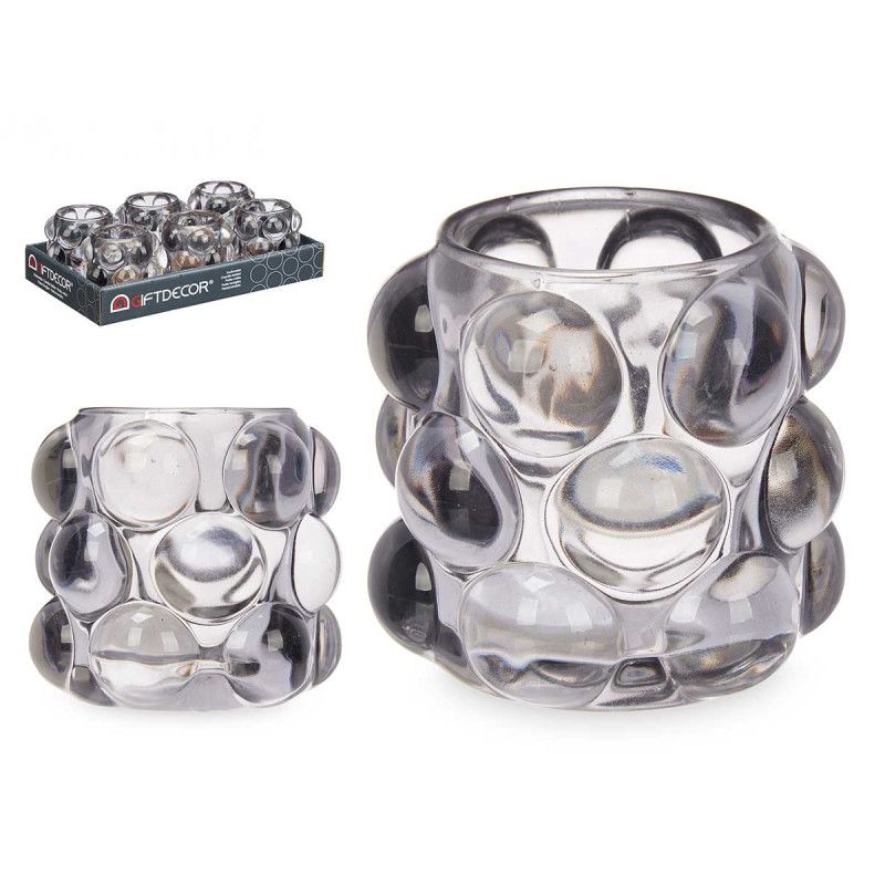 PORTACANDELA SFERA PICC GRIGIO