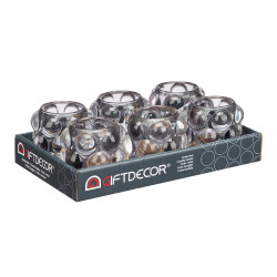 PORTACANDELA SFERA PICC GRIGIO
