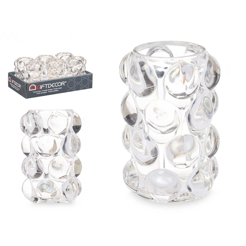 CANDLEHOLDER LARGE TRANSPARENT BALL
