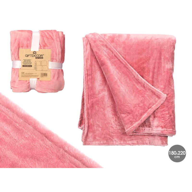 SILKY BLANKET PINK 180X220CM