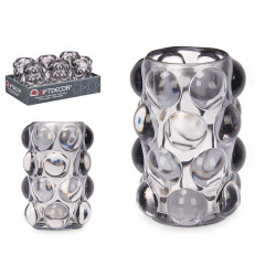 SUPORTE VELAS BOLA GRD CINZENTO
