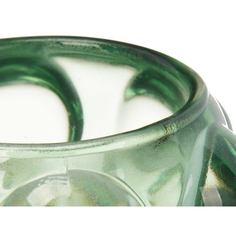 CANDLEHOLDER LARGE GREEN BALL