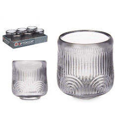 SUPORTE VELAS RISCAS GRD CINZENTO