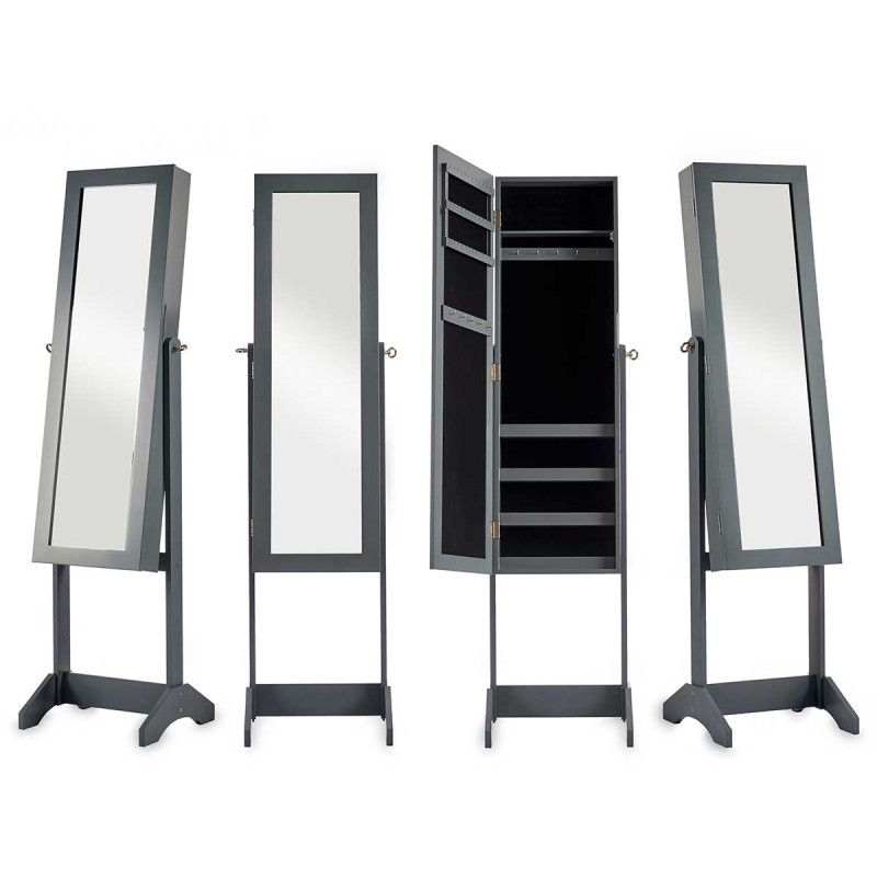 MIROIR BIJOUTIER AVEC PIED GRIS