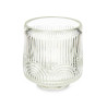CANDLEHOLDER SMALL TRANSPARENT CIRCLE STRIPE